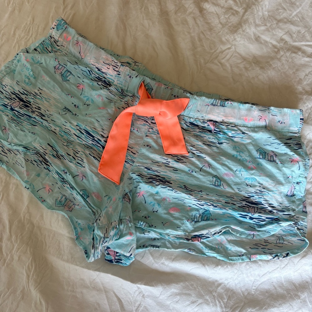 Old Navy Aqua Shorts with Coral Details